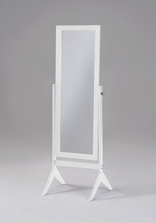 White Wooden Cheval Free Standing Mirror