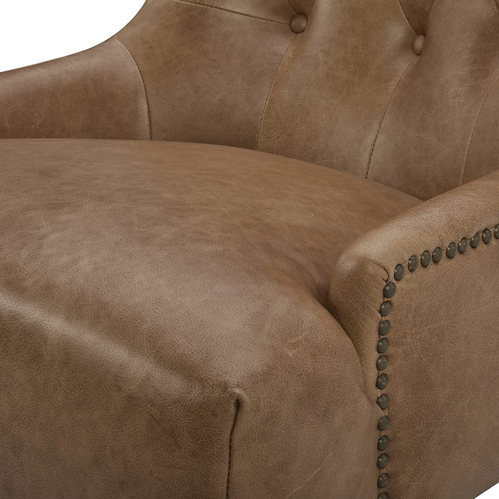 Kingsolver Tufted Leather Accent Chair on Amazon