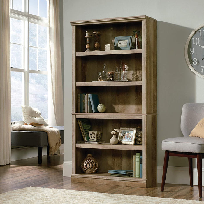 5-Shelf Bookcase in Lintel Oak Finish