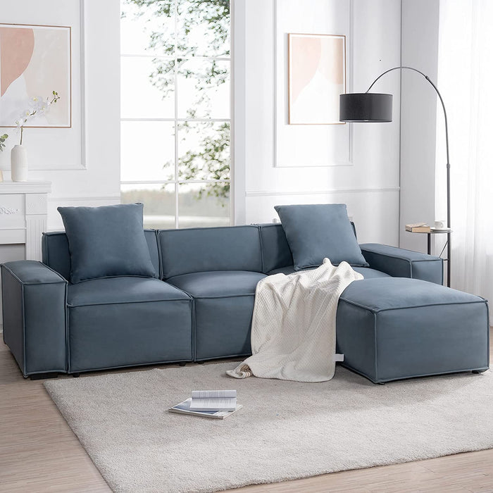 Blue Luxury Modular Sectional Sofa