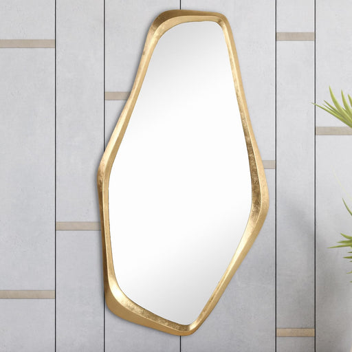 Wall Mirrors Decorative, Gold Mirrors for Wall Decor, for Bathroom and Living Room, 47.2" H