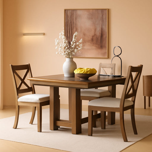 Moriville Farmhouse Dining Extension Table, Seats up to 8