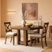 Moriville Farmhouse Dining Extension Table, Seats up to 8