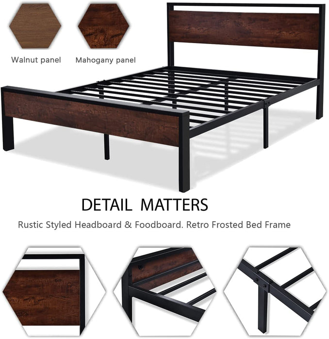 Queen Size Metal Platform Bed Frame