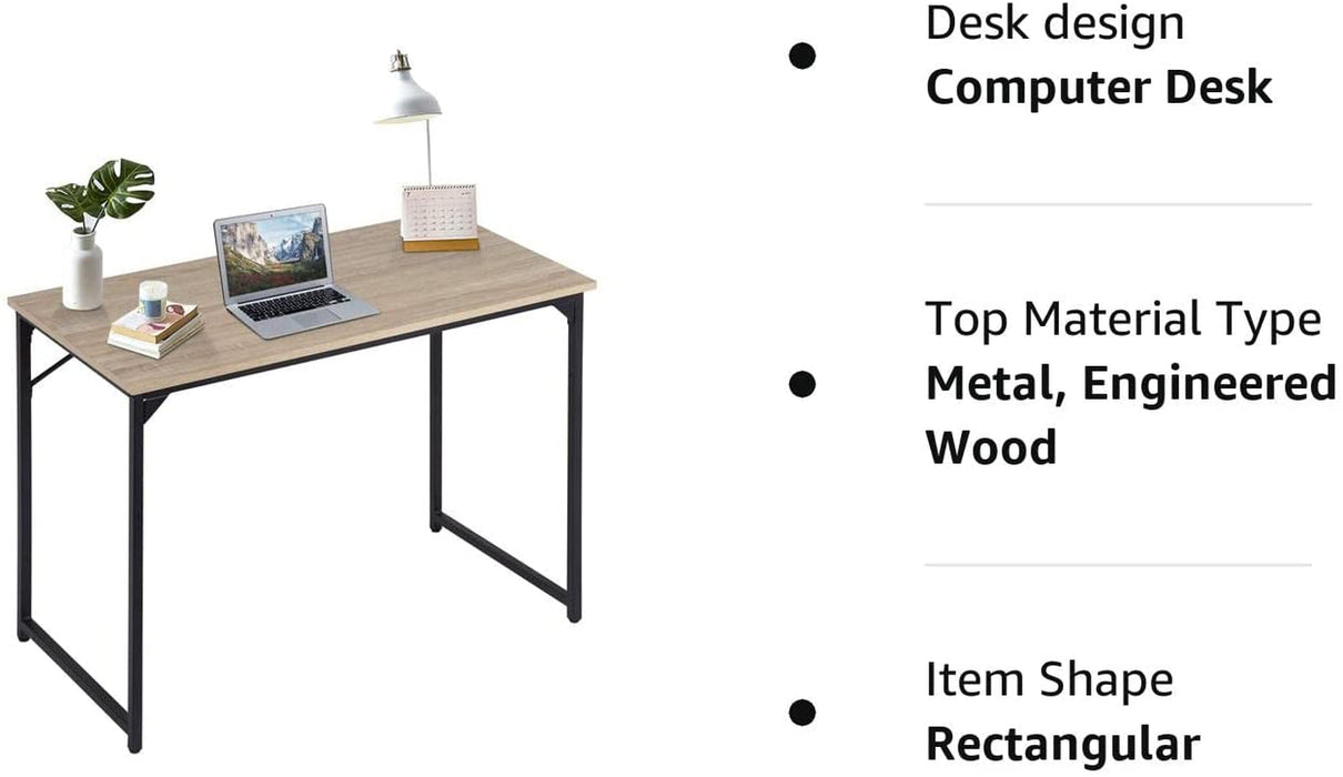 Modern Nature Computer Desk with Metal Frame