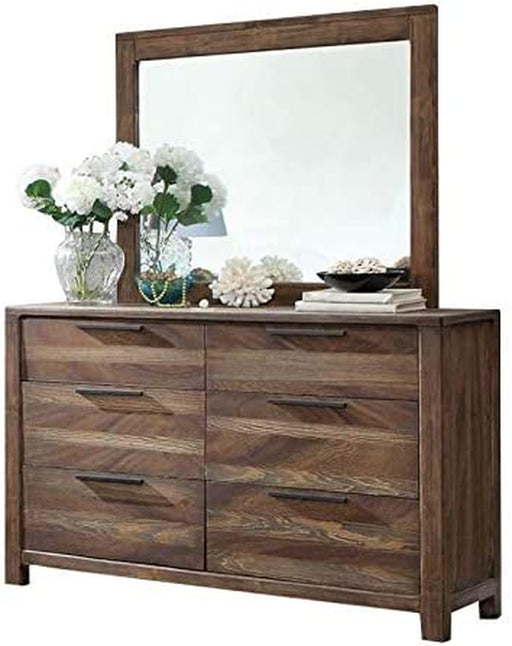 Bickson Rustic Wood 2-Piece Dresser and Mirror