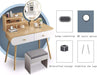 Bedroom Vanity Makeup Desk with Stool