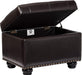 Espresso Ottoman with Deep Tufting and Storage