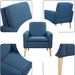 Blue Upholstered Accent Chair for Living Room