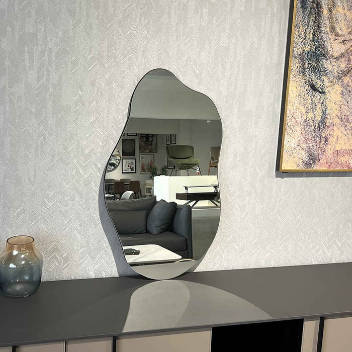 Irregular Mirror Wall Decor 19.7 X 33.5 Inch,Frameless Vanity Mirrors for Living Room Bedroom Home Office