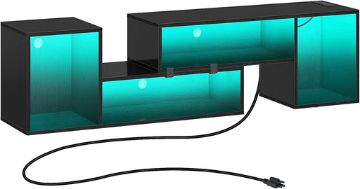 Deformable LED TV Stand with Power Outlets