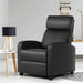 PU Leather Recliner Sofa with Lumbar Support