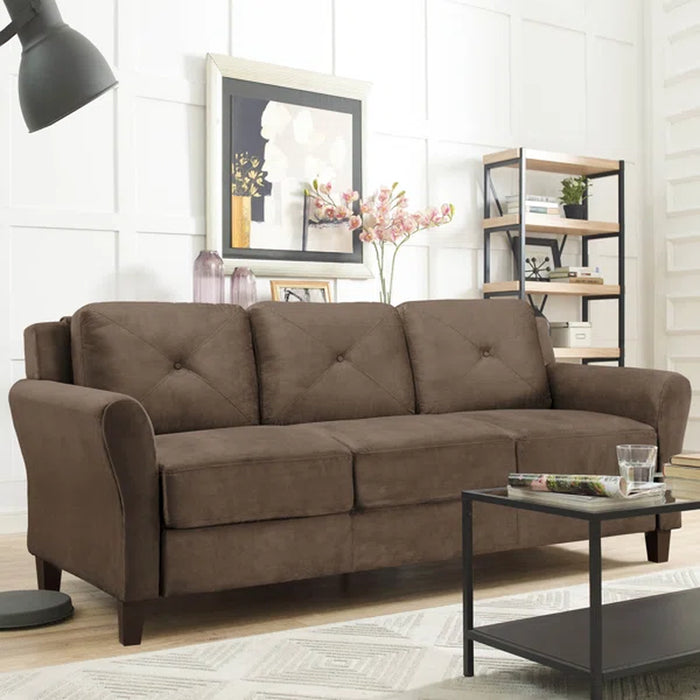 Liston 78.8" round Arm Tufted Sofa