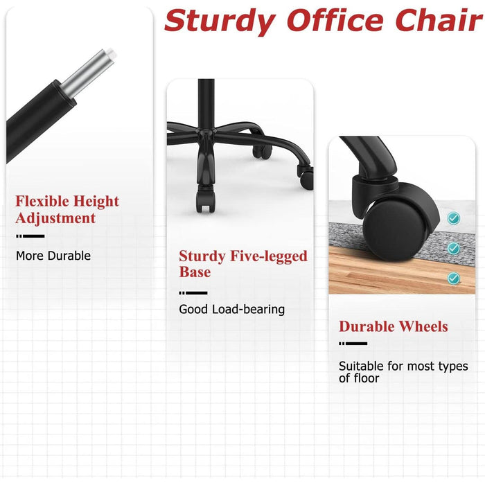 Ergonomic Mesh Office Chair with Armrests and Wheels