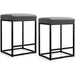 Backless Industrial Upholstered Barstools, Set of 2