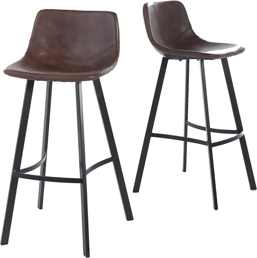 Snake Skin Brown Dax Barstools, Set of 2