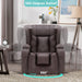 PU Leather Recliner Chair with Massage,Brown