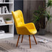 Yellow Velvet Tufted Accent Chair - Compact Size