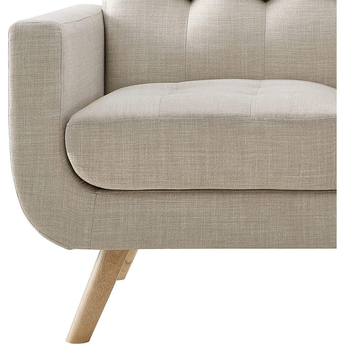 Elena Beige Accent Armchair for Living Room