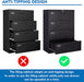 Lockable 4-Drawer Lateral File Cabinet for Office/Home
