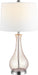 Lighting Collection Finnley Light Blush Crackle 28-Inch Bedroom Living Room Home Office Desk Nightstand Table Lamp (LED Bulb Included)