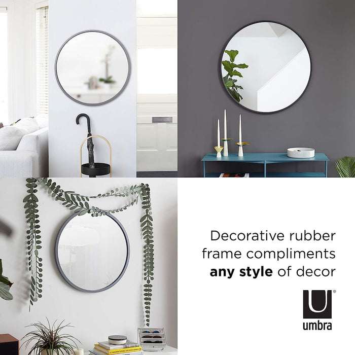 Modern round Rubber Wall Mirror