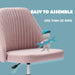 Modern Pink Rolling Desk Chair with Wheels