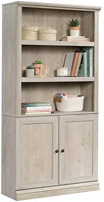 Chalked Chestnut Bookcase with Doors, 69.76″ Height