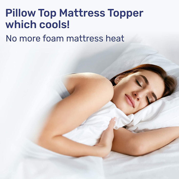 White Twin XL Pillow-Top Mattress Topper