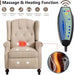 Wingback Recliner Chair with Massage and Heat