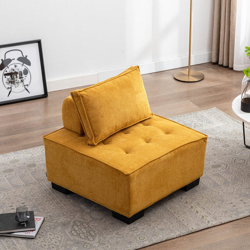 Yellow Modern Lounge Recliner Chair for Living Room