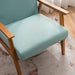 Mint Green Retro Accent Chair with Wood Frame