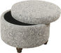 Floral Storage Ottoman for Home Decor