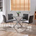 5-Piece round Glass Dining Table Set