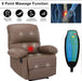 Massage Recliner Chair with Heat for Small Space (Coffee)