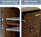 Brown 3-Drawer File Cabinet with Lock