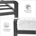 Queen Metal-Wood Platform Bed Frame, Headboard and Storage