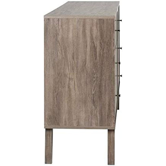 Mid-Century 6-Drawer Dresser, Drifted Gray