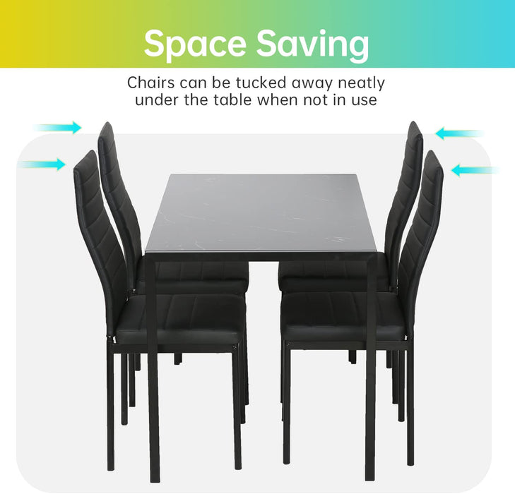 5 Piece Dining Table Set for Small Spaces