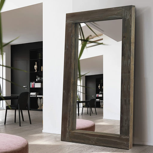 Rustic Wood Oversized Full Length Floor Mirror
