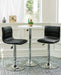 PU Leather Bar Stools Modern Square Adjustable Set of 2