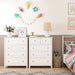 White Drawer Chest for Bedroom, Nursery, and Living Room