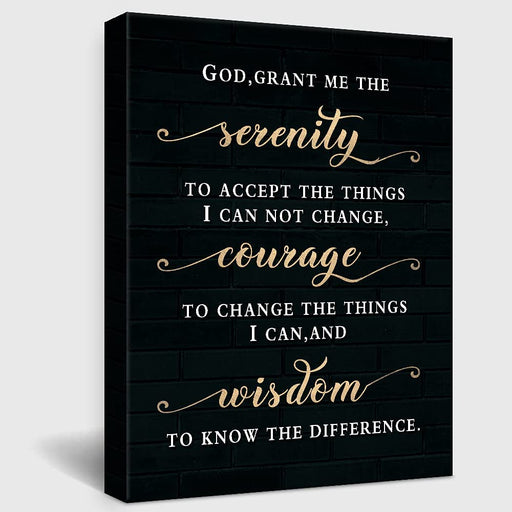 Serenity Quote Canvas Art for Christian Homes