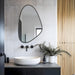 Irregular Wall Mirror,Asymmetrical Mirror Unique Vanity Mirror,23.8X35 Black Modern Bathroom Mirror for Washroom Living Room Bedroom