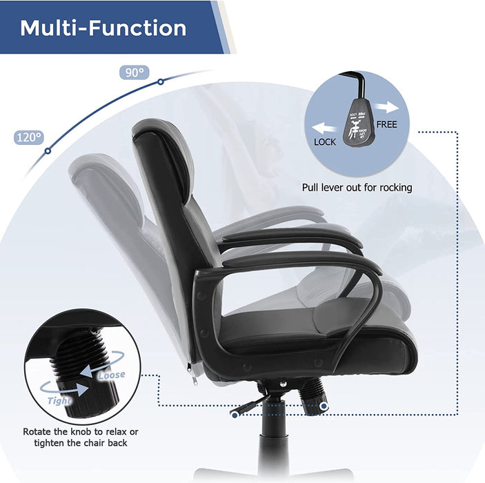 Ergonomic Mid-Back Office Chair with Lumbar Support