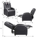 Massage Gaming Recliner Chair, Silver