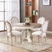 French Country Upholstered Dining Chairs (Set of 6, Beige)