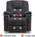 Fabric Electric Power Recliner Chair with Heat and Massage, Grey