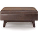 Mid Century Modern Storage Ottoman in Chestnut Brown