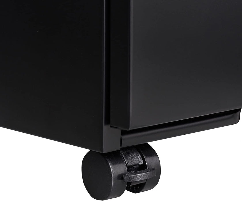 Locking Metal File Cabinet for Home/Office (Black)